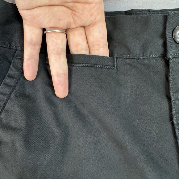 Gap Short women 6 tall khaki flat front cotton blend black - Picture 5 of 14